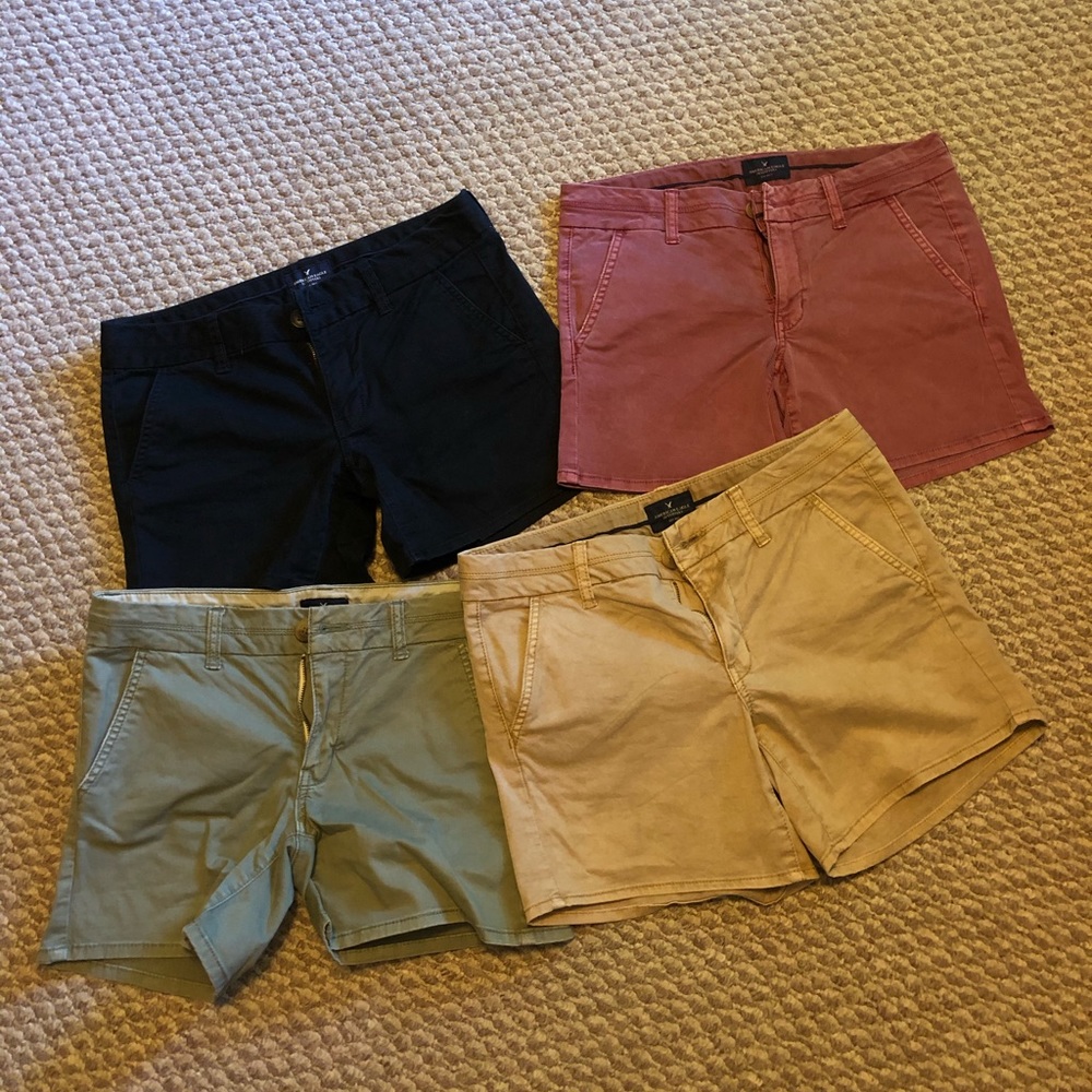 AE khaki shorts, all size 6